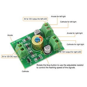 Alternating Flasher Module with speed adjustment