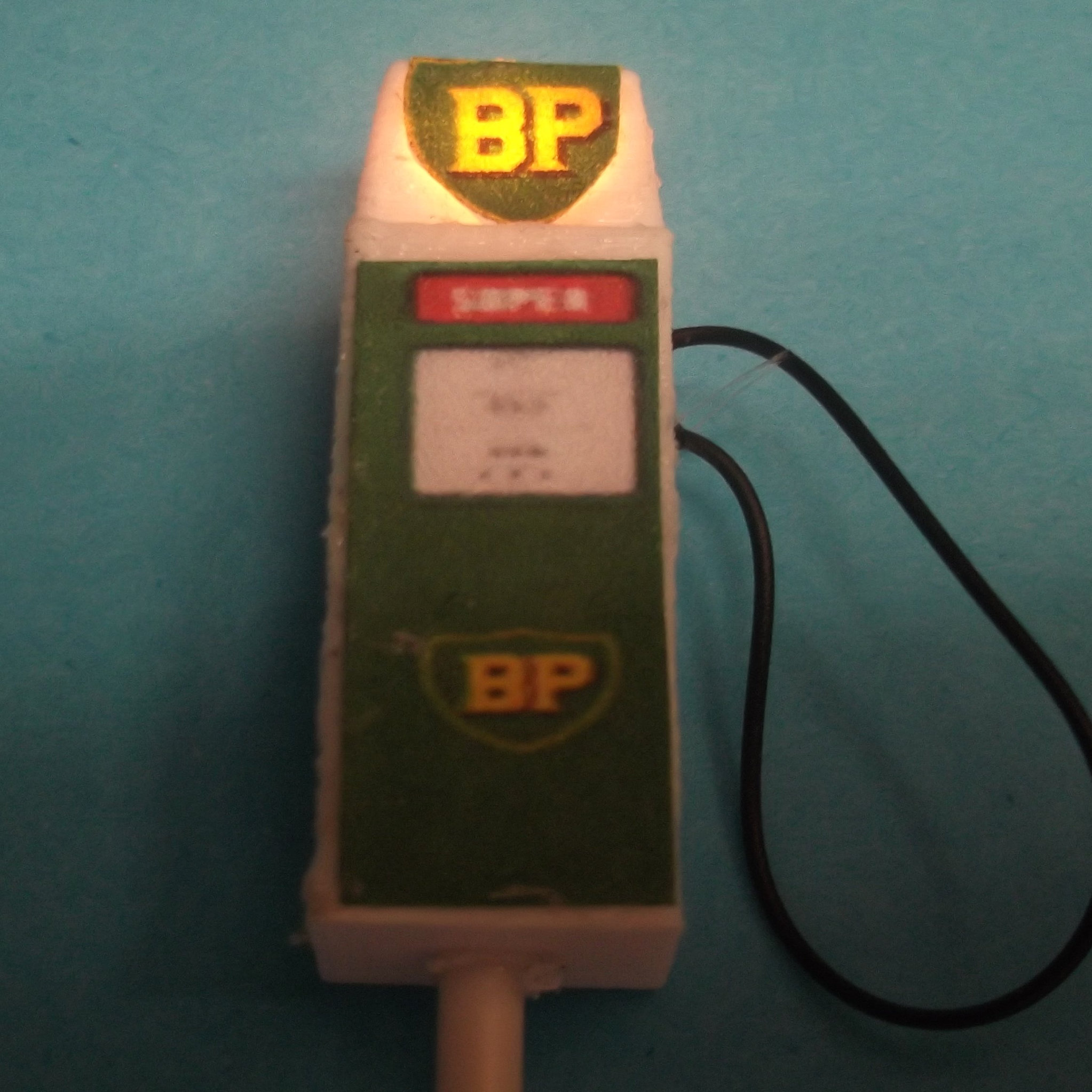 BP Illuminated Petrol Pump