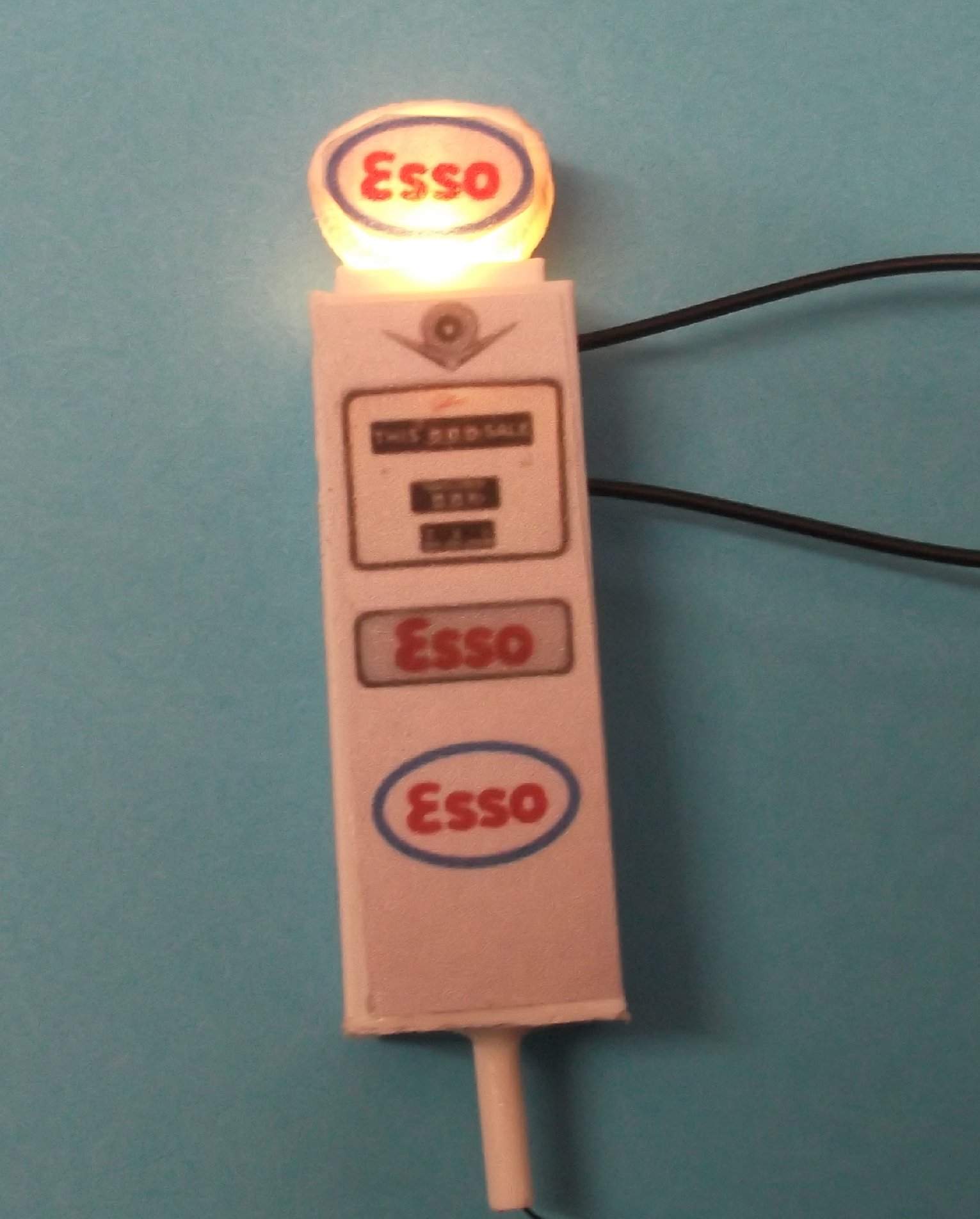 Esso Illuminated Petrol Pump