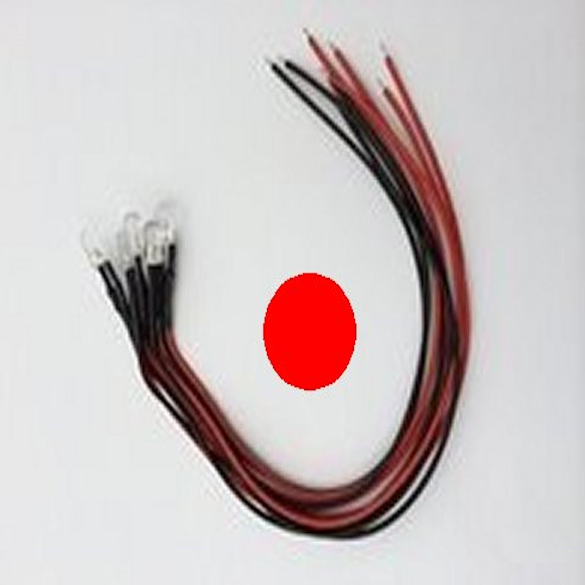 Flickering Red LEDS - 12 volt DC - Pack of 5