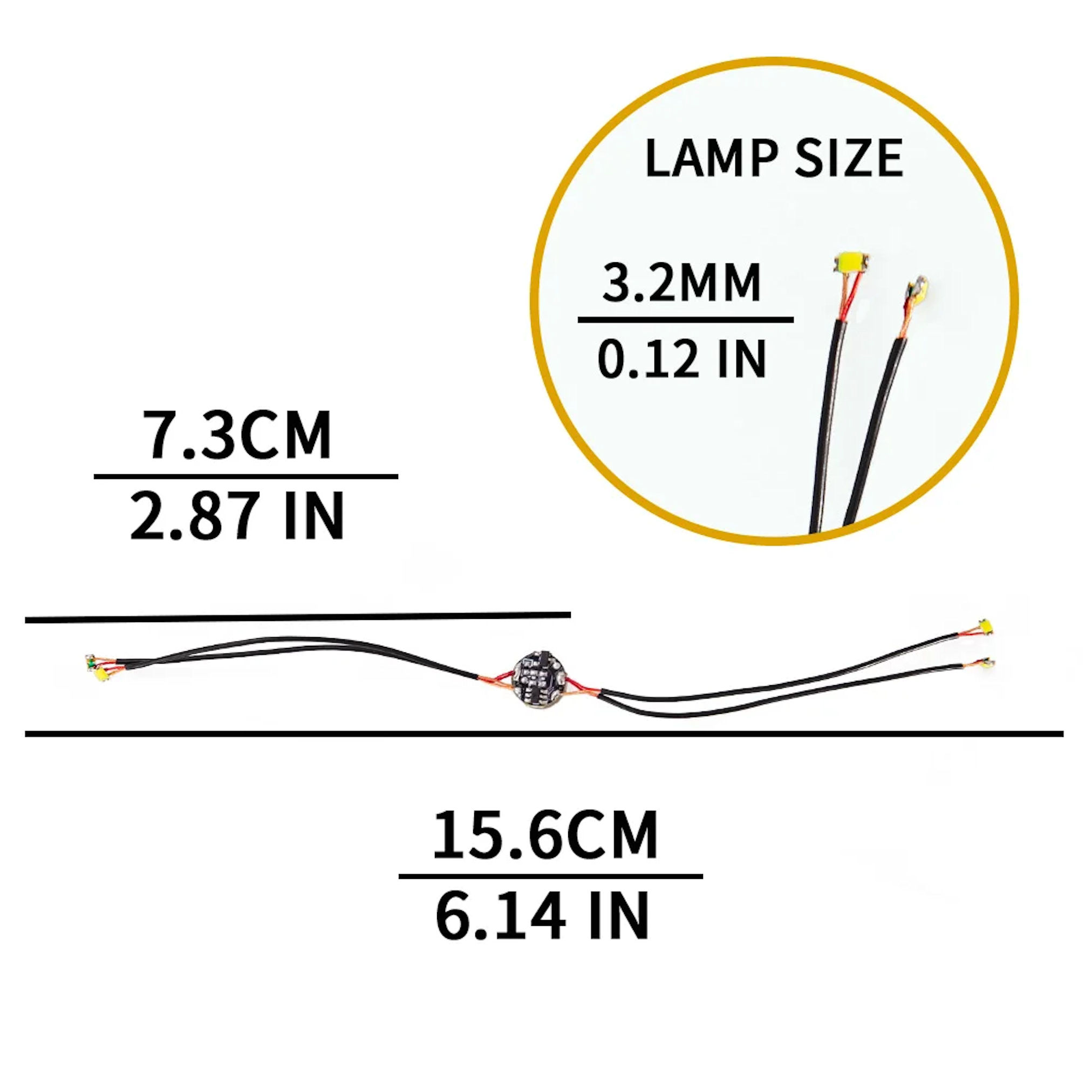 Magnetically Operated Module with 4 SMD LEDs in Warm White